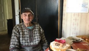 Tartu Ülikooli emeriitdotsent Jüri Jegorov oma 100. sünnipäeval