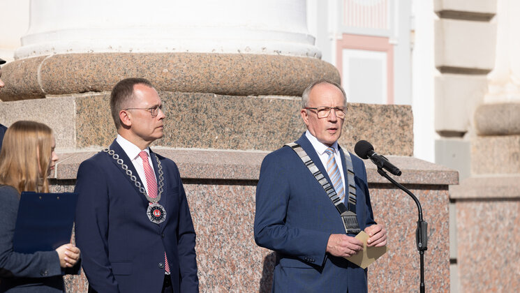 Rektor Toomas Asser õppeaasta avaaktusel